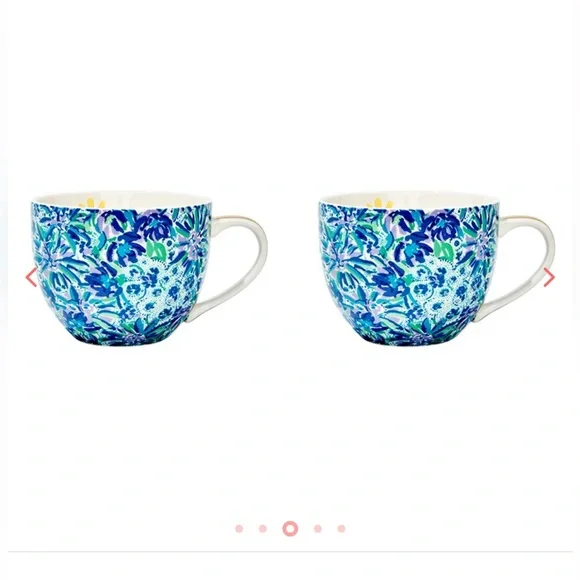 NWT Lilly Pulitzer Ceramic Mugs Set of 2 - Picture 2 of 14